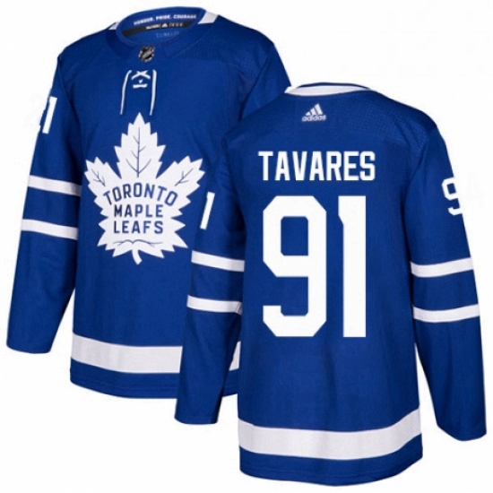 Youth Adidas Toronto Maple Leafs 91 John Tavares Authentic Royal Blue Home NHL Jersey