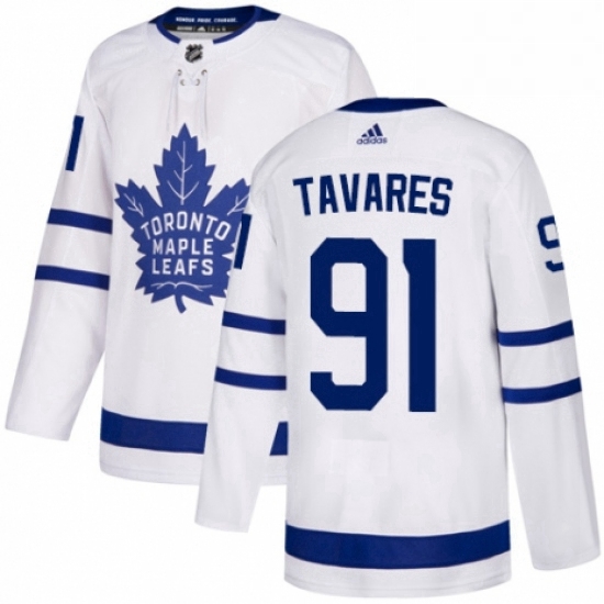 Youth Adidas Toronto Maple Leafs 91 John Tavares Authentic White