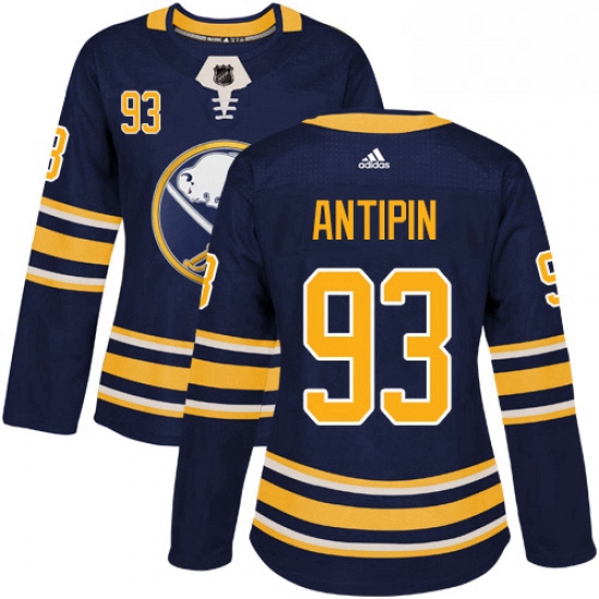 Womens Adidas Buffalo Sabres 93 Victor Antipin Authentic Navy Blue Home NHL Jersey