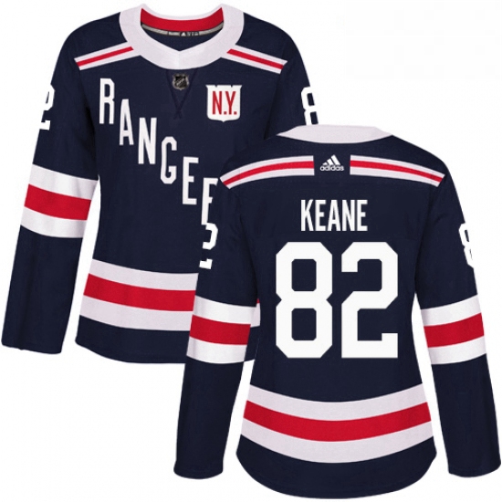 Womens Adidas New York Rangers 82 Joey Keane Authentic Navy Blue