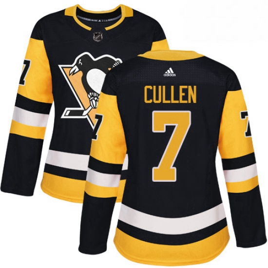 Womens Adidas Pittsburgh Penguins 7 Matt Cullen Authentic Black Home NHL Jersey