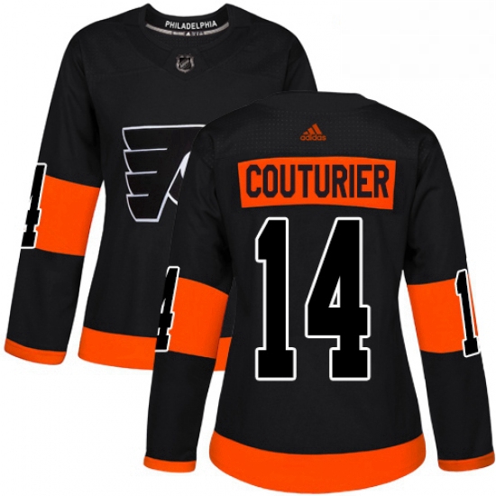 Womens Adidas Philadelphia Flyers 14 Sean Couturier Premier Black Alternate NHL Jersey