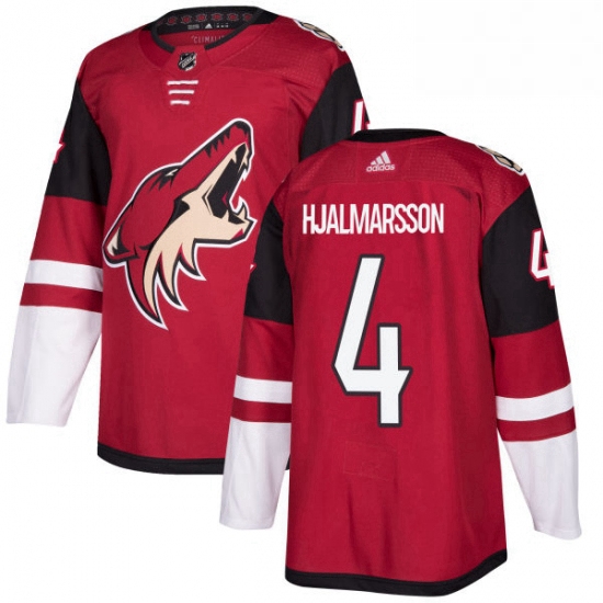 Youth Adidas Arizona Coyotes 4 Niklas Hjalmarsson Authentic Burgundy Red Home NHL Jersey