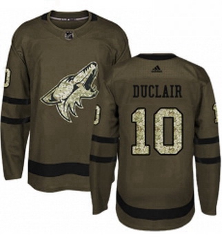 Youth Adidas Arizona Coyotes 10 Anthony Duclair Authentic Green Salute to Service NHL Jersey