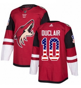 Youth Adidas Arizona Coyotes 10 Anthony Duclair Authentic Red USA Flag Fashion NHL Jersey