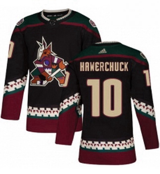 Youth Adidas Arizona Coyotes 10 Dale Hawerchuck Premier Black Alternate NHL Jersey