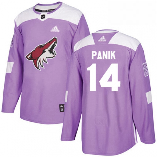 Youth Adidas Arizona Coyotes 14 Richard Panik Authentic Purple Fights Cancer Practice NHL Jersey