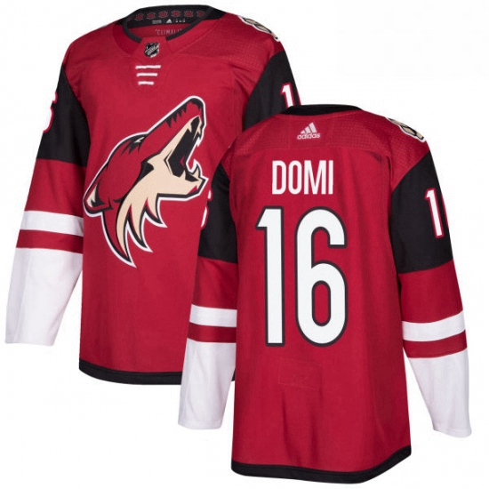 Youth Adidas Arizona Coyotes 16 Max Domi Authentic Burgundy Red Home NHL Jersey