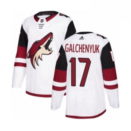 Youth Adidas Arizona Coyotes 17 Alex Galchenyuk Authentic White Away NHL Jersey