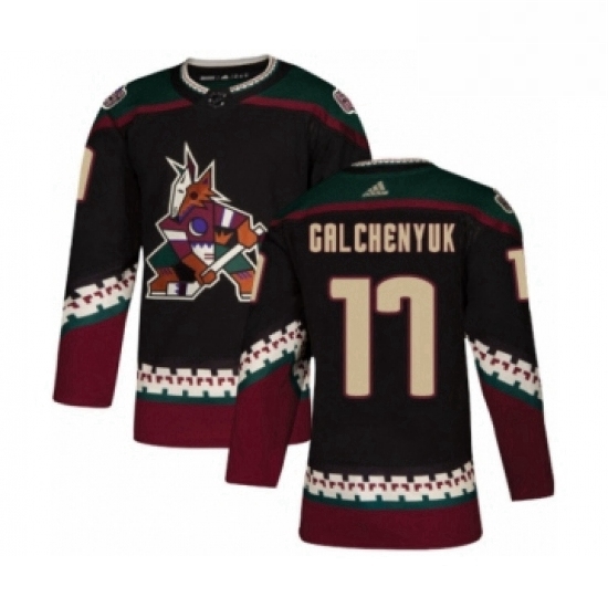 Youth Adidas Arizona Coyotes 17 Alex Galchenyuk Premier Black Alternate NHL Jersey