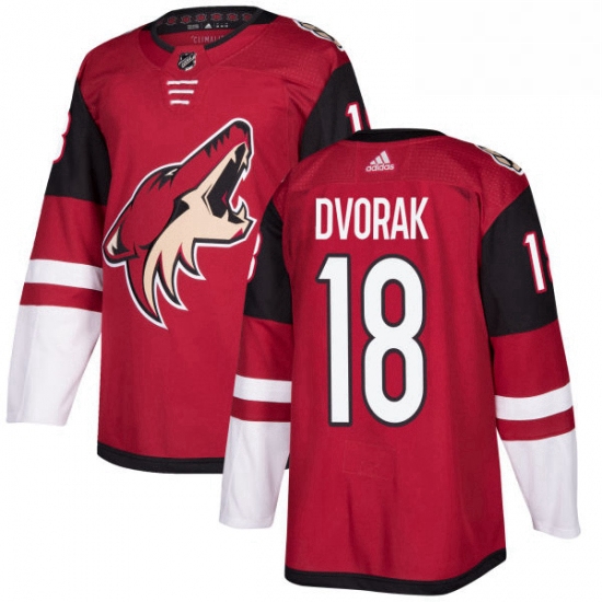 Youth Adidas Arizona Coyotes 18 Christian Dvorak Premier Burgundy Red Home NHL Jersey