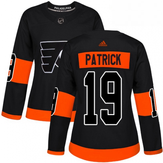 Womens Adidas Philadelphia Flyers 19 Nolan Patrick Premier Black Alternate NHL Jersey