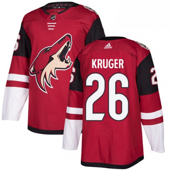 Youth Adidas Arizona Coyotes 26 Marcus Kruger Authentic Burgundy Red Home NHL Jersey