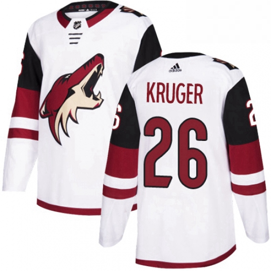 Youth Adidas Arizona Coyotes 26 Marcus Kruger Authentic White Away NHL Jersey