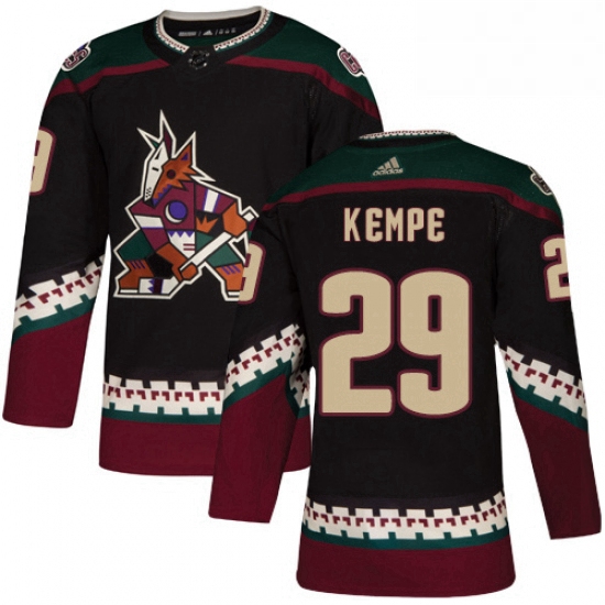 Youth Adidas Arizona Coyotes 29 Mario Kempe Authentic Black Alternate NHL Jersey