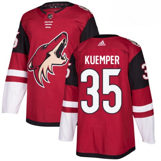 Youth Adidas Arizona Coyotes 35 Darcy Kuemper Authentic Burgundy Red Home NHL Jersey