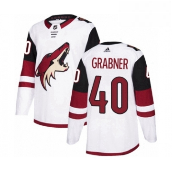 Youth Adidas Arizona Coyotes 40 Michael Grabner Authentic White Away NHL Jersey