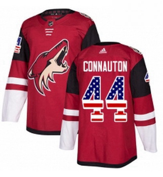 Youth Adidas Arizona Coyotes 44 Kevin Connauton Authentic Red USA Flag Fashion NHL Jersey