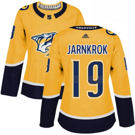 Womens Adidas Nashville Predators 19 Calle Jarnkrok Authentic Gold Home NHL Jersey