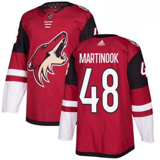 Youth Adidas Arizona Coyotes 48 Jordan Martinook Premier Burgundy Red Home NHL Jersey