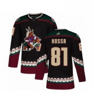 Youth Adidas Arizona Coyotes 81 Marian Hossa Premier Black Alternate NHL Jersey