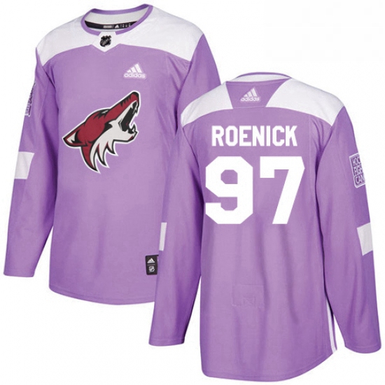 Youth Adidas Arizona Coyotes 97 Jeremy Roenick Authentic Purple Fights Cancer Practice NHL Jersey