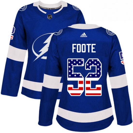 Womens Adidas Tampa Bay Lightning 52 Callan Foote Authentic Blue