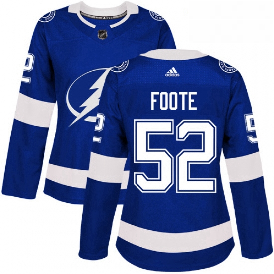 Womens Adidas Tampa Bay Lightning 52 Callan Foote Authentic Roya