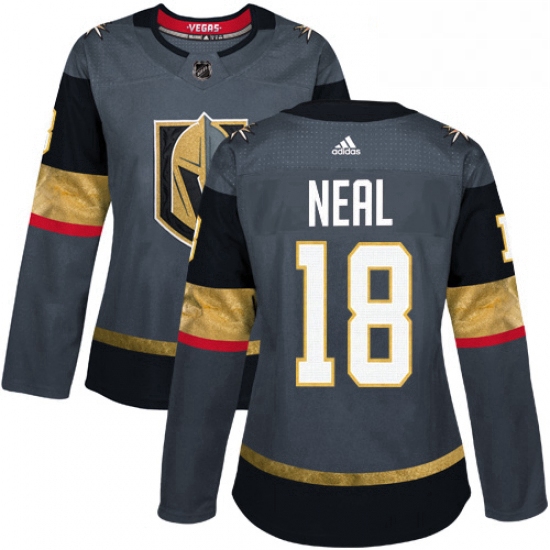 Womens Adidas Vegas Golden Knights 18 James Neal Authentic Gray Home NHL Jersey