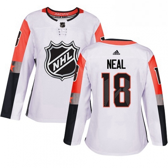 Womens Adidas Vegas Golden Knights 18 James Neal Authentic White 2018 All Star Pacific Division NHL 