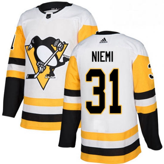 Womens Adidas Pittsburgh Penguins 31 Antti Niemi Authentic White