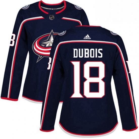 Womens Adidas Columbus Blue Jackets 18 Pierre Luc Dubois Premier Navy Blue Home NHL Jersey