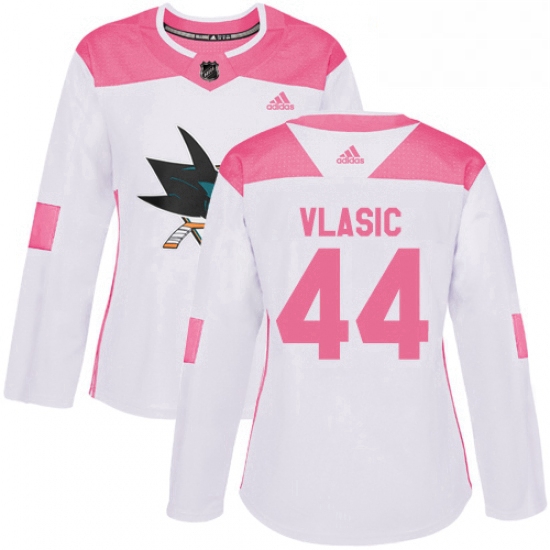 Womens Adidas San Jose Sharks 44 Marc Edouard Vlasic Authentic W