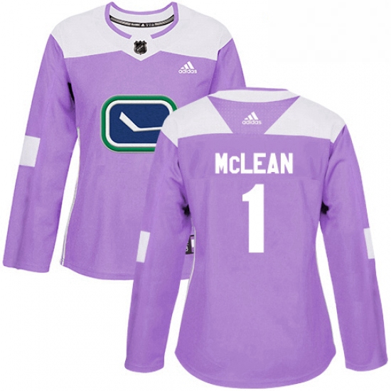 Womens Adidas Vancouver Canucks 1 Kirk Mclean Authentic Purple F