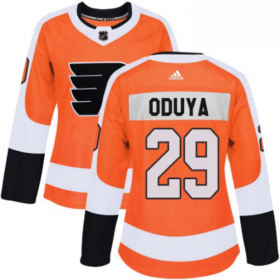 Womens Adidas Philadelphia Flyers 29 Johnny Oduya Premier Orange Home NHL Jersey