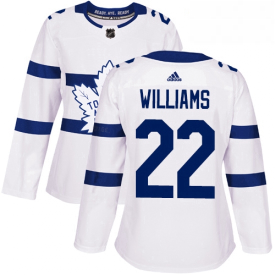 Womens Adidas Toronto Maple Leafs 22 Tiger Williams Authentic White 2018 Stadium Series NHL Jersey