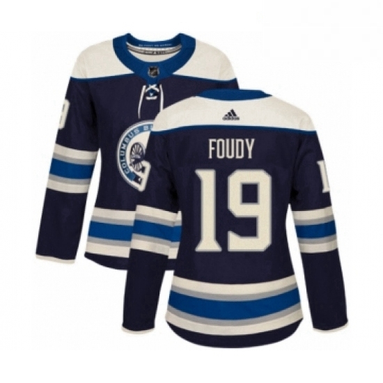 Womens Adidas Columbus Blue Jackets 19 Liam Foudy Premier Navy B