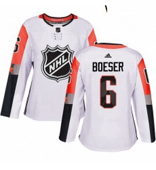 Womens Adidas Vancouver Canucks 6 Brock Boeser Authentic White 2018 All Star Pacific Division NHL Je