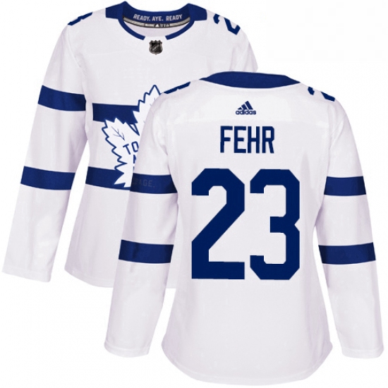 Womens Adidas Toronto Maple Leafs 23 Eric Fehr Authentic White 2