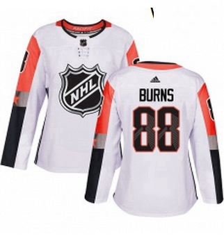 Womens Adidas San Jose Sharks 88 Brent Burns Authentic White 2018 All Star Pacific Division NHL Jers