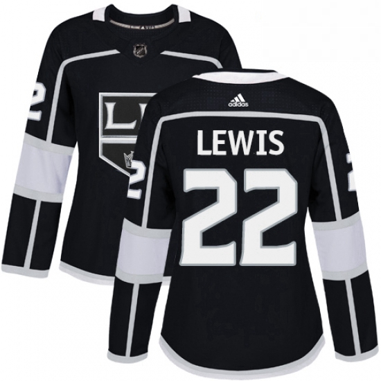 Womens Adidas Los Angeles Kings 22 Trevor Lewis Authentic Black Home NHL Jersey