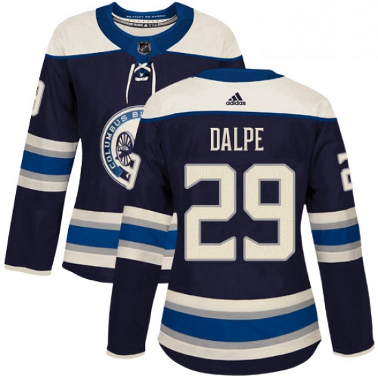 Womens Adidas Columbus Blue Jackets 29 Zac Dalpe Authentic Navy Blue Alternate NHL Jersey