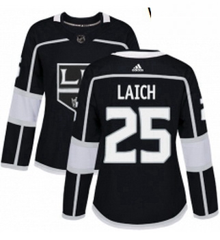 Womens Adidas Los Angeles Kings 25 Brooks Laich Authentic Black Home NHL Jersey