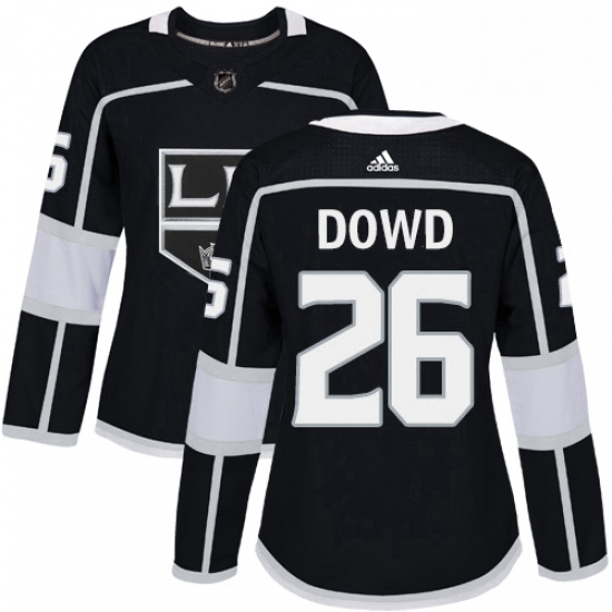 Womens Adidas Los Angeles Kings 26 Nic Dowd Authentic Black Home NHL Jersey