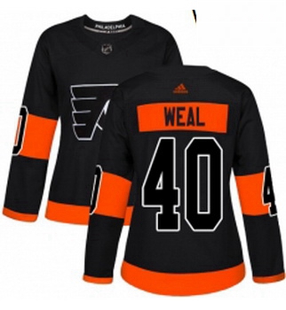 Womens Adidas Philadelphia Flyers 40 Jordan Weal Premier Black Alternate NHL Jersey