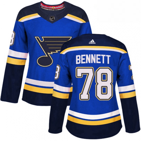 Womens Adidas St Louis Blues 78 Beau Bennett Authentic Royal Blu