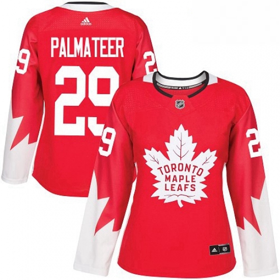 Womens Adidas Toronto Maple Leafs 29 Mike Palmateer Authentic Red Alternate NHL Jersey