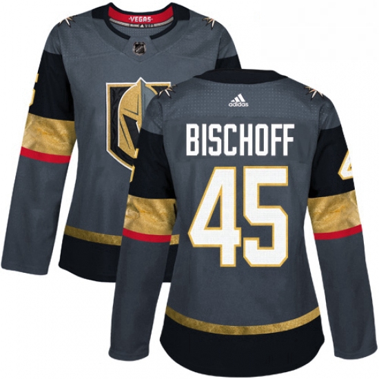 Womens Adidas Vegas Golden Knights 45 Jake Bischoff Authentic Gr