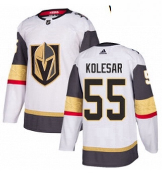 Womens Adidas Vegas Golden Knights 55 Keegan Kolesar Authentic White Away NHL Jersey