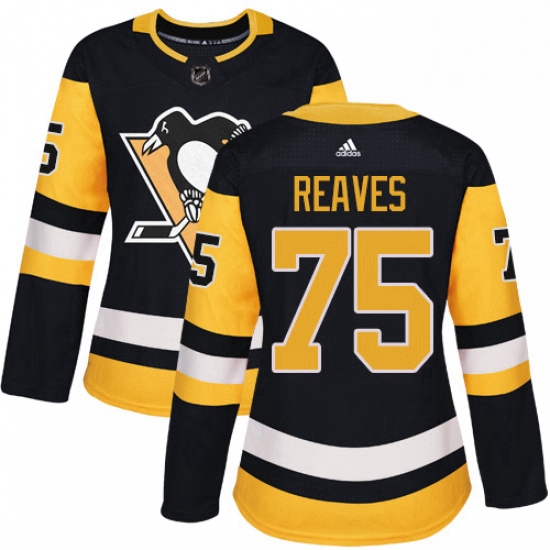 Womens Adidas Pittsburgh Penguins 75 Ryan Reaves Authentic Black